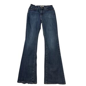 WallFlower Legendary Fit Flare Jeans Dark Wash Blue Denim Mens Womens 29x28